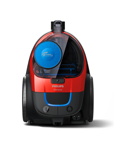 Vacuum Cleaner, PHILIPS, FC9330/09, Canister/Bagless, 900 Watts, Capacity 1.5 l, Noise 76 dB, Black / Red, Weight 4.5 kg, FC933