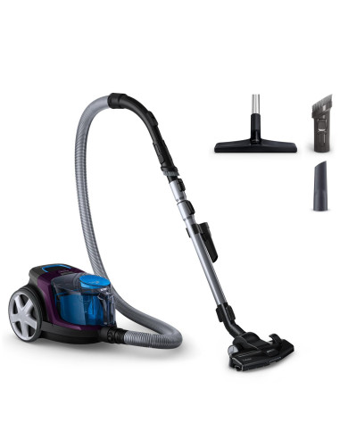 Vacuum Cleaner, PHILIPS, Canister/Bagless, 750 Watts, Capacity 1.5 l, Noise 76 dB, Purple, Weight 4.5 kg, FC9333/09