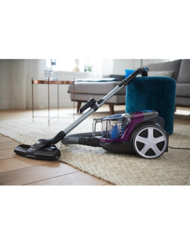 Vacuum Cleaner, PHILIPS, Canister/Bagless, 750 Watts, Capacity 1.5 l, Noise 76 dB, Purple, Weight 4.5 kg, FC9333/09