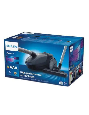 Vacuum Cleaner, PHILIPS, Input power 900 W, Dust capacity 3 L, Cylinder vacuum, Cleaning type Dry, Dust container Dust bag, Col