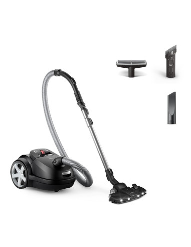 Vacuum Cleaner, PHILIPS, Bagged, 900 Watts, Noise 75 dB, Black, Weight 5.3 kg, XD8122/10