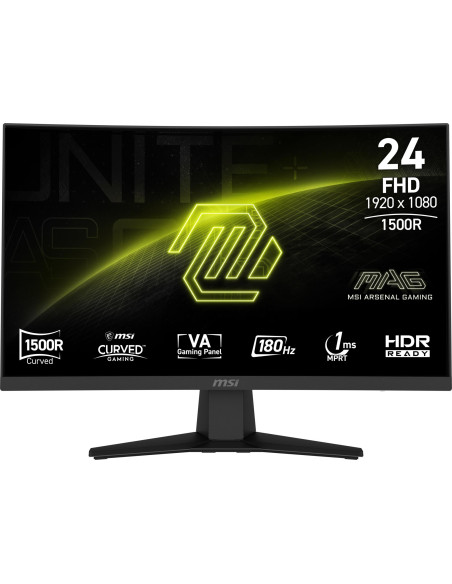 LCD Monitor, MSI, 23.6 ", 1920 x 1080 pixels, Full HD, Native aspect ratio 16:9, LCD, Curved, MAG244C