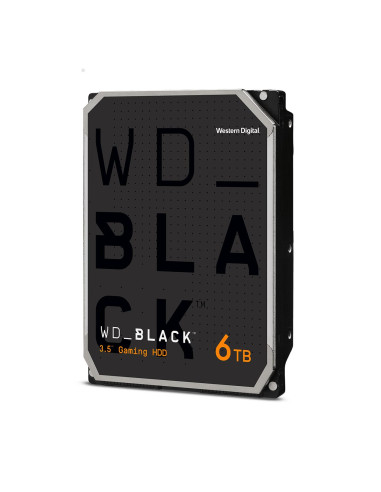 HDD, WESTERN DIGITAL, Black, 6TB, SATA, 128 MB, 7200 rpm, 3,5", WD6004FZWX