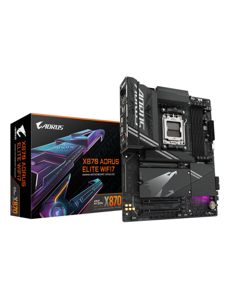 Mainboard, GIGABYTE, AMD X870, SAM5, ATX, Memory DDR5, Memory slots 4, X870AELITEWIFI71.1