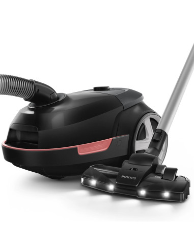 Vacuum Cleaner, PHILIPS, Bagged, 900 Watts, Capacity 4 l, Noise 77 dB, Black, Weight 4.6 kg, XD6142/12