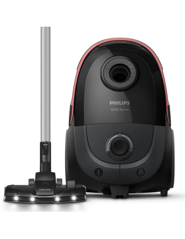 Vacuum Cleaner, PHILIPS, Bagged, 900 Watts, Capacity 4 l, Noise 77 dB, Black, Weight 4.6 kg, XD6142/12