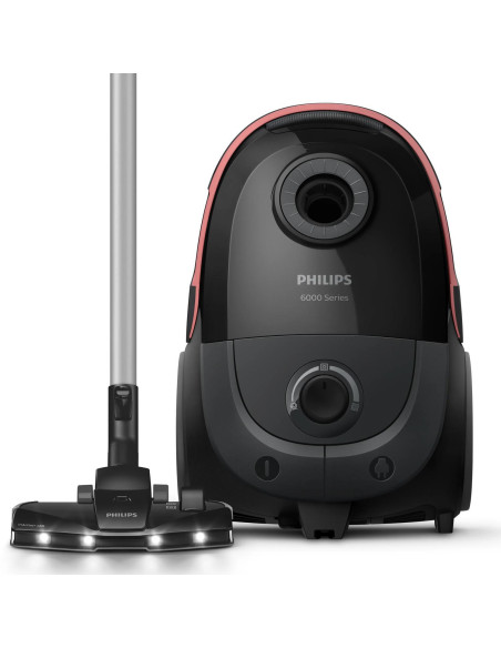 Vacuum Cleaner, PHILIPS, Bagged, 900 Watts, Capacity 4 l, Noise 77 dB, Black, Weight 4.6 kg, XD6142/12