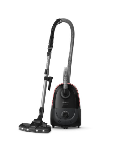 Vacuum Cleaner, PHILIPS, Bagged, 900 Watts, Capacity 4 l, Noise 77 dB, Black, Weight 4.6 kg, XD6142/12