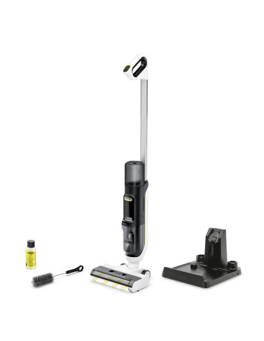 Vacuum Cleaner, KARCHER, Three-in-one floor cleaner FCV 3, Dry&wet, 2-in-1 stick vacuum, White, Bagless, Battery, 1.056-122.0