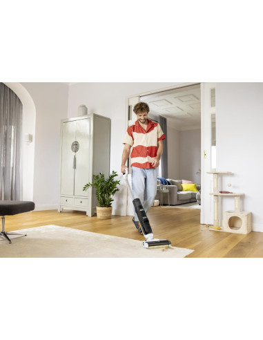 Vacuum Cleaner, KARCHER, Three-in-one floor cleaner FCV 3, Dry&wet, 2-in-1 stick vacuum, White, Bagless, Battery, 1.056-122.0
