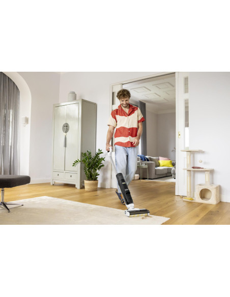 Vacuum Cleaner, KARCHER, Three-in-one floor cleaner FCV 3, Dry&wet, 2-in-1 stick vacuum, White, Bagless, Battery, 1.056-122.0