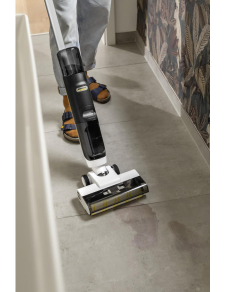 Vacuum Cleaner, KARCHER, Three-in-one floor cleaner FCV 3, Dry&wet, 2-in-1 stick vacuum, White, Bagless, Battery, 1.056-122.0