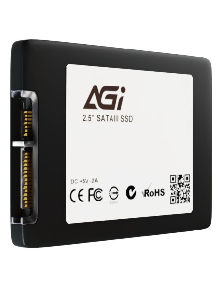 SSD, AGI TECHNOLOGY, 1000 GB, Serial ATA III, Write speed 510 MB/s, Read speed 550 MB/s, Hanging box, 2.5", MTBF 1500000 h, AGI