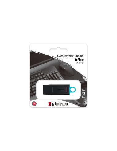 MEMORY DRIVE FLASH USB3.2/64GB DTX/64GB KINGSTON