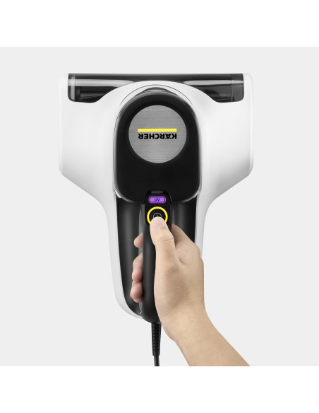 Vacuum Cleaner, KARCHER, VCH 4 UVCLEAN, Dry, 500 W, Dust container Bagless, 0.4 L, AC, Black/White, 1.198-412.0