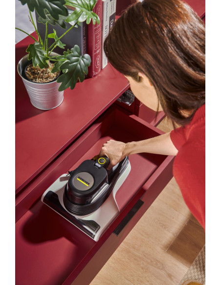 Vacuum Cleaner, KARCHER, VCH 4 UVCLEAN, Dry, 500 W, Dust container Bagless, 0.4 L, AC, Black/White, 1.198-412.0