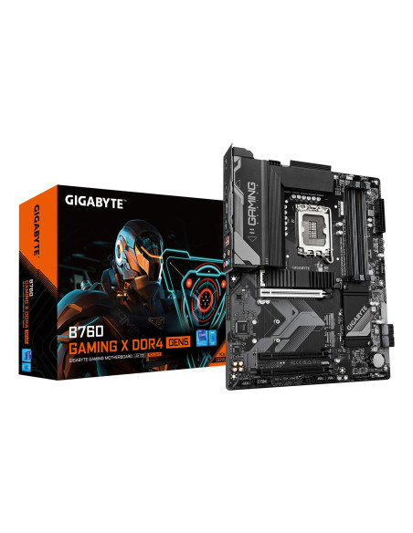 Mainboard, GIGABYTE, Intel B760, LGA 1700, ATX, RAM DDR4-SDRAM, 4xSlots, 3xNumber of M.2 (M) slots, B760GAMINGXD4GEN5