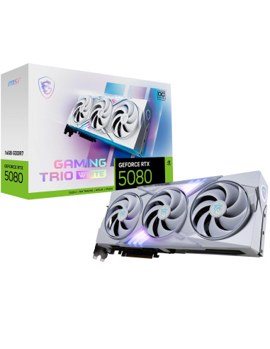 Graphics Card, MSI, NVIDIA GeForce RTX 5080, 16 GB, GDDR7, 256 bit, PCIE 5.0 16x, Dual Slot Fansink, 1xHDMI, 3xDisplayPort, 508