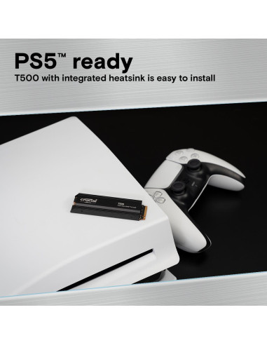 SSD, CRUCIAL, T500, 1TB, M.2, PCIe Gen4, NVMe, 3D NAND, Write speed 6800 MBytes/sec, Read speed 7300 MBytes/sec, TBW 600 TB, CT