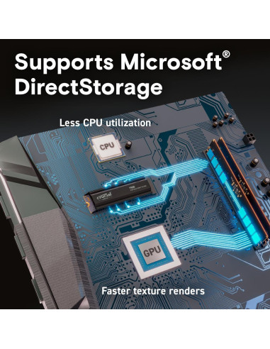 SSD, CRUCIAL, T500, 1TB, M.2, PCIe Gen4, NVMe, 3D NAND, Write speed 6800 MBytes/sec, Read speed 7300 MBytes/sec, TBW 600 TB, CT