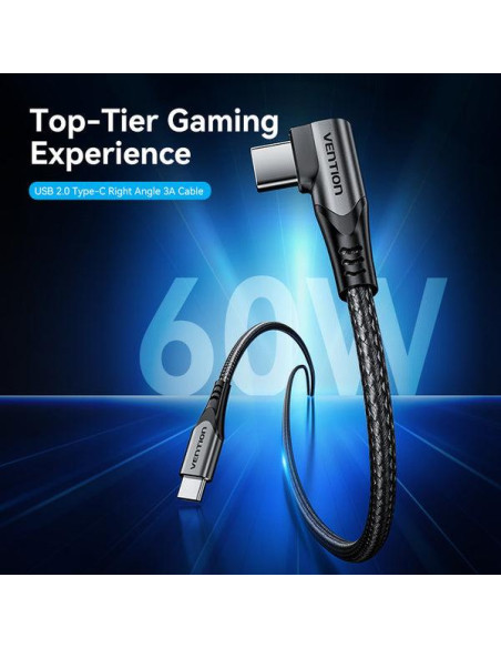 CABLE USB-C TO USB-C/1M GRAY TRAHF VENTION