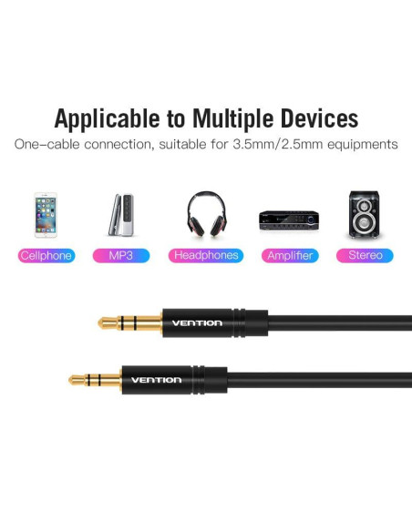 CABLE AUDIO 3.5MM TO 2.5MM/2M BALBH VENTION