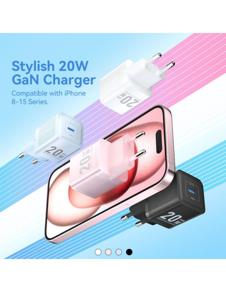 MOBILE CHARGER WALL 20W USB-C/1P BLACK FEPB0-EU VENTION