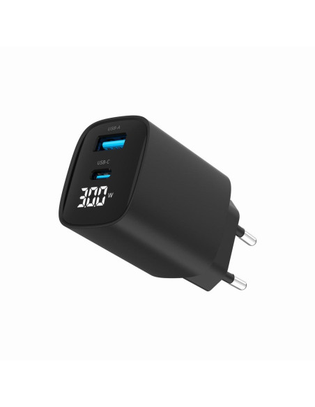 CHARGER USB 30W 2PORT/TA-UC-PDQC30LCD-BK-01 GEMBIRD