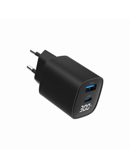 CHARGER USB 30W 2PORT/TA-UC-PDQC30LCD-BK-01 GEMBIRD