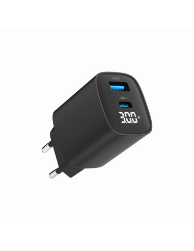 CHARGER USB 30W 2PORT/TA-UC-PDQC30LCD-BK-01 GEMBIRD