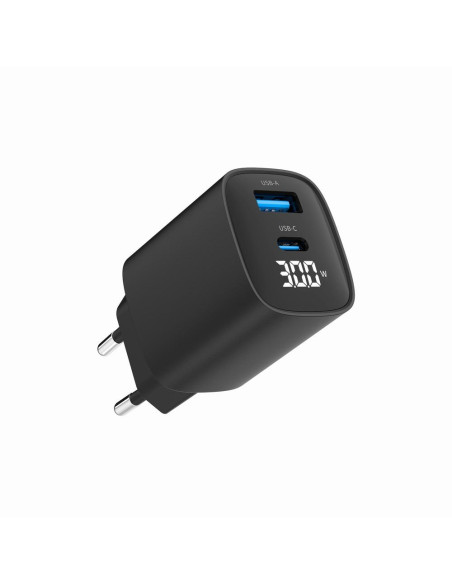 CHARGER USB 30W 2PORT/TA-UC-PDQC30LCD-BK-01 GEMBIRD