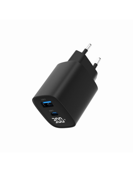 CHARGER USB 30W 2PORT/TA-UC-PDQC30LCD-BK-01 GEMBIRD