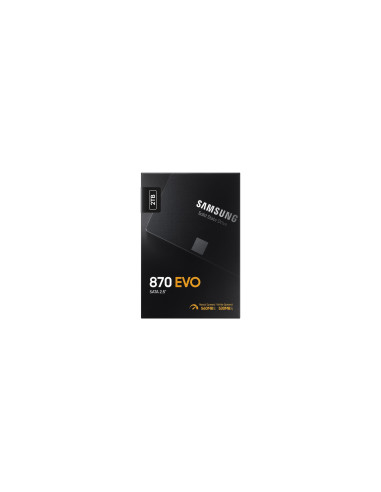 SSD, SAMSUNG, 870 EVO, 2TB, SATA, SATA 3.0, MLC, Write speed 530 MBytes/sec, Read speed 560 MBytes/sec, 2,5", TBW 1200 TB, MTBF