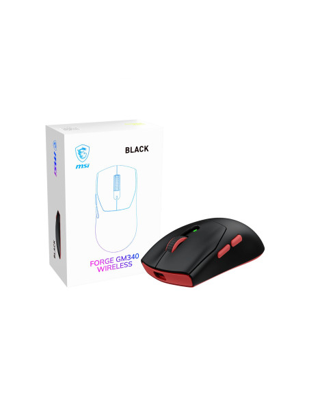MOUSE USB OPTICAL WRL GAMING/FORGE GM340 WIRELESS BLACK MSI