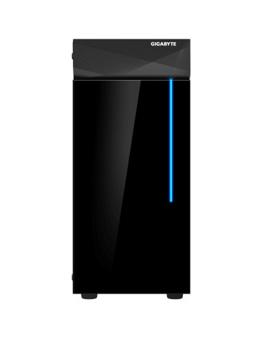 Case, GIGABYTE, C200 GLASS, MidiTower, Not included, ATX, MicroATX, MiniITX, Colour Black, GB-C200G