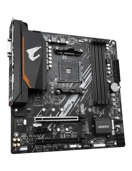 Mainboard, GIGABYTE, AMD B550, Socket AM4, micro ATX, RAM DDR4-SDRAM, 4xSlots, 2xNumber of M.2 (M) slots, B550M AORUS ELITE 1.3