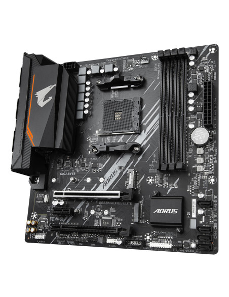 Mainboard, GIGABYTE, AMD B550, Socket AM4, micro ATX, RAM DDR4-SDRAM, 4xSlots, 2xNumber of M.2 (M) slots, B550M AORUS ELITE 1.3