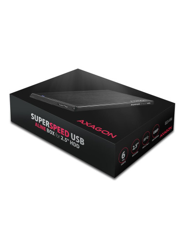 HDD ACC ENCLOSURE 2.5"/USB3.2 EE25-XA6 AXAGON