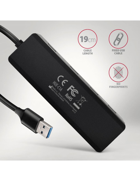 I/O HUB USB TRAVEL/0.19M HUE-C1A AXAGON