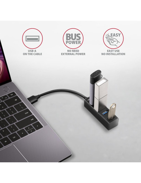 I/O HUB USB3.2 4PORT MINI/0.2M HUE-M1A AXAGON