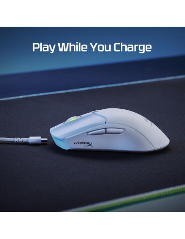 MOUSE USB OPTICAL WRL/PULSEFIRE HASTE 2 WHITE HYPERX