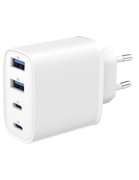 CHARGER USB UNIVERSAL 4P 40W/TA-UC-2A2C-PD40-01-W GEMBIRD