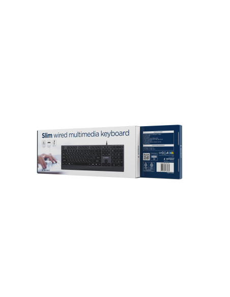KEYBOARD MULTIMEDIA USB CYRILL/BLACK KB-MCH-06-CYRL GEMBIRD
