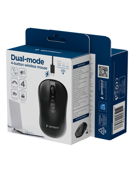 MOUSE USB OPTICAL WRL/MUSW2-4B-01 GEMBIRD