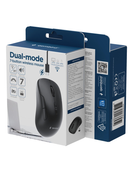MOUSE USB OPTICAL WRL/MUSW2-7B-01 GEMBIRD