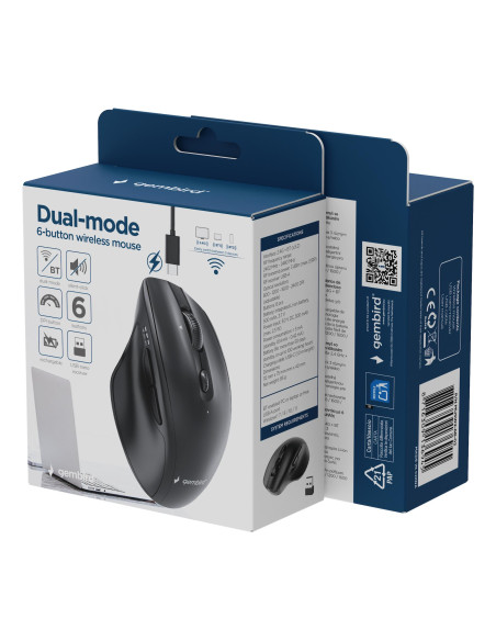 MOUSE USB OPTICAL WRL/MUSW2-6B-02 GEMBIRD