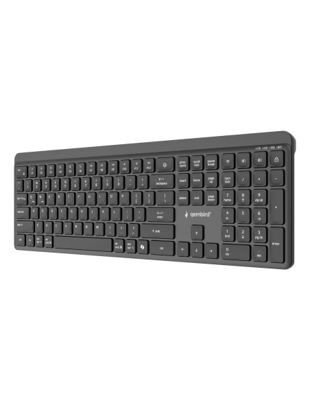KEYBOARD WRL SLIM 2.4G+BT US/KB-WPS-03 GEMBIRD
