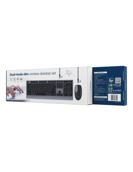KEYBOARD +MOUSE WRL CYRILLIC/BK KBS-WPS-02-CYRL GEMBIRD