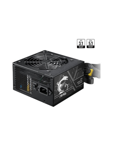 Power Supply, MSI, MAG A750BN PCIE5 II, ATX, PC, 100 - 240 V, 750 W, MAGA750BNPCIE5II