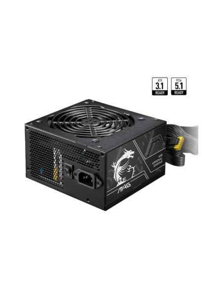 Power Supply, MSI, MAG A750BN PCIE5 II, ATX, PC, 100 - 240 V, 750 W, MAGA750BNPCIE5II